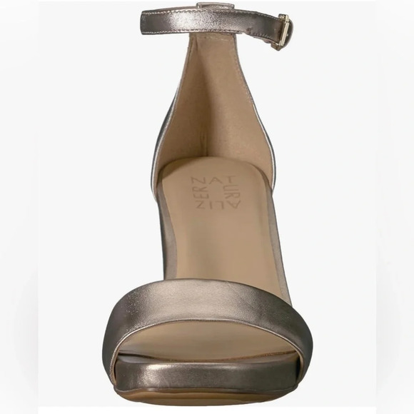 NWOB Naturalizer Women's Joy Ankle Strap Heeled Dress Sandal Bronze Leather 6 - Picture 2 of 13